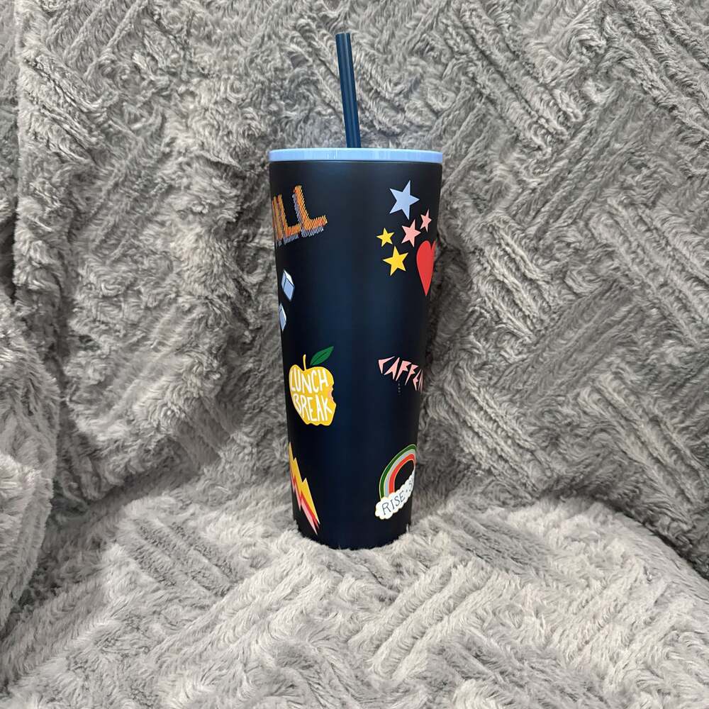 Starbucks 2020 Summer Chill Graffiti Back To School Stainless Steel Tumbler 24oz